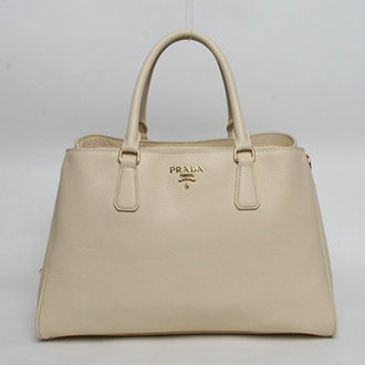 2014 Prada grainy calfskin tote bag BR4743 beige for sale